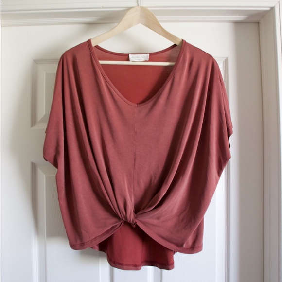 lavender field Tops - Loose front tied Blouse